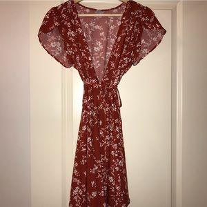 Floral wrap dress